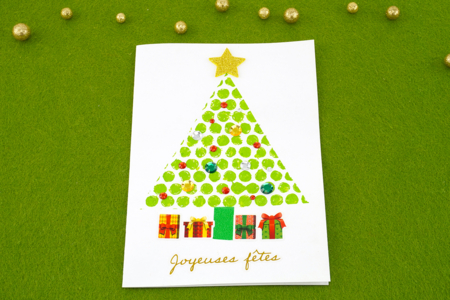 Christmas Card with Bubble Wrap - 3 - Handmade Christmas Card Activities - 10doigts.com - Handmade Christmas Card Activities – 10doigts.fr