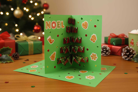 3D Christmas Tree Card - 1 - Handmade Christmas Card Activities - 10doigts.com - Handmade Christmas Card Activities – 10doigts.fr