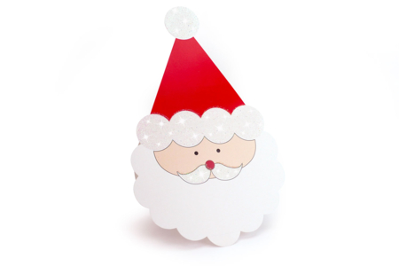 tarjeta cabeza padre noel - Kits creativos de Navidad para los niños – 10doigts.fr