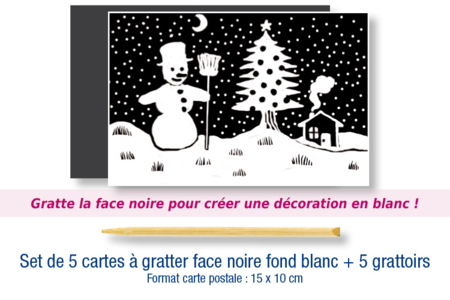 Scratch Cards with White Background - 5 Cards - 2 - Scratch and Punch Cards - 10doigts.com - Scratch and Punch Cards – 10doigts.fr
