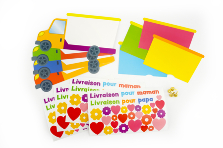 Delivery Truck Cards - 4 Pieces - 3 - Parent's Day Kits - 10doigts.com - Parent's Day Kits – 10doigts.fr