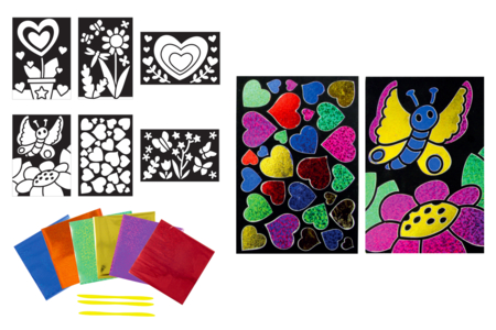 Metallic Card Kit - Nature and Hearts - 6 Cards - 2 - Paper Craft Kits - 10doigts.com - Paper Craft Kits – 10doigts.fr