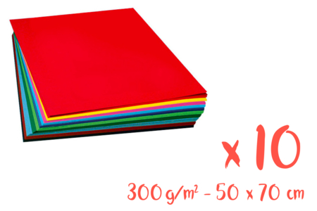 Thick Multicolored Paper, 50 x 70 cm - 10 Sheets - 1 - Colored Papers - 10doigts.com - Colored Papers – 10doigts.fr