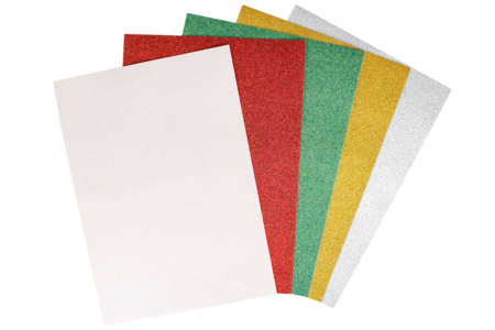 Tarjetas fuertes con purpurina Navidad - Papel de Fiesta - Accesorios para decorar – 10doigts.fr