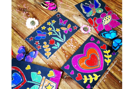 Metallic Card Kit - Nature and Hearts - 6 Cards - 3 - Paper Craft Kits - 10doigts.com - Paper Craft Kits – 10doigts.fr