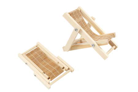Silla de madera en miniatura - Univers Miniature: casa de muñecas y miniaturas – 10doigts.fr