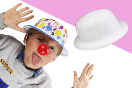 chapeau melon blanc carnaval - Crowns and Hats for Carnival: Creative Activities for Children – 10doigts.fr