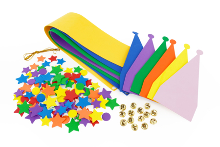Harlequin Hat Kit + Accessories - 4 Pieces - 2 - Carnival Creative Kits - Arts and Crafts Activities for Carnival - 10doigts.com - Carnival Creative Kits - Arts and Crafts Activities for Carnival – 10doigts.fr