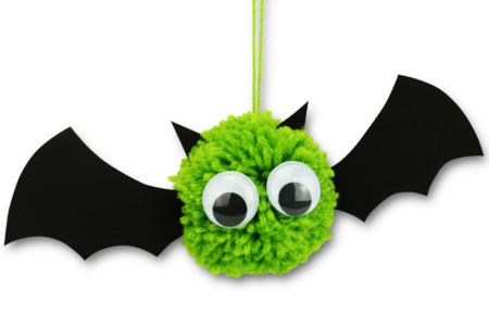 Pom Pom Bats - 3 - Halloween Crafts - 10doigts.com - Halloween Crafts – 10doigts.fr