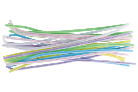 Assorted Pastel Pipe Cleaners - 24 Pieces - 1 - Chenille Stems - 10doigts.com - Chenille Stems – 10doigts.fr