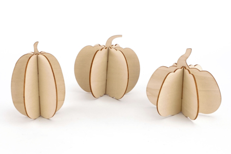 3D Wooden Pumpkins - 3 Pieces - 1 - Home Decor - 10doigts.com - Home Decor – 10doigts.fr