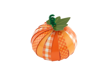 Calabazas 3D con tiras de papel - 4 unidads - Kits creativos Otoño – 10doigts.fr