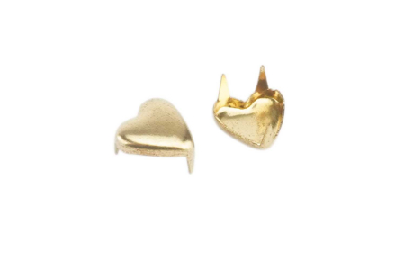 Clavos corazones oro - 1 lote (25 clavos) - Clavos y remaches – 10doigts.fr