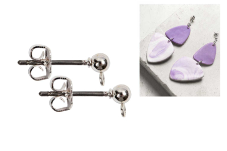 Pendientes plateados - 10 unidads - Pendientes – 10doigts.fr