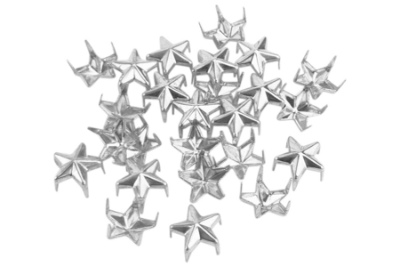 Clavos estrellas plateados - 25 clavos - Clavos y remaches – 10doigts.fr