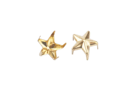 Clavos estrellas oro - 25 clavos - Clavos y remaches – 10doigts.fr