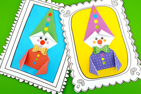 DIY origami de payaso para niños - Actividades manuales Carnaval, Martes de Carnaval – 10doigts.fr