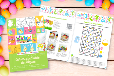dibujo para colorear actividad juego fácil niño gratis descargar imprimir - Actividades manuales DIY Pascua – 10doigts.fr