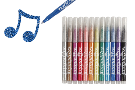 Glitter Markers - 12 Colors - 1 - Fancy Markers - 10doigts.com - Fancy Markers – 10doigts.fr
