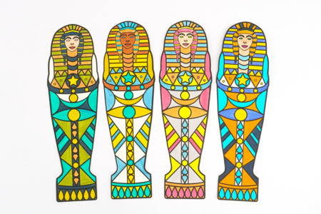 Large Coloring Sarcophagi - 6 Pieces - 3 - Coloring Shapes and Drawings - 10doigts.com - Coloring Shapes and Drawings – 10doigts.fr