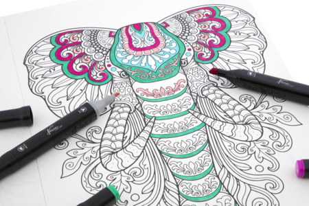 dibujos para colorear animales especiales para rotuladores de alcohol - Formas y dibujos para colorear – 10doigts.fr