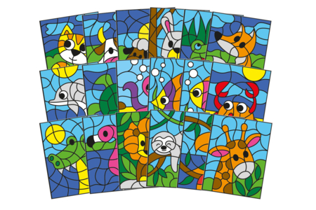 Coloring by Numbers: Choose Your Theme - 2 - Coloring Shapes and Drawings - 10doigts.com - Coloring Shapes and Drawings – 10doigts.fr