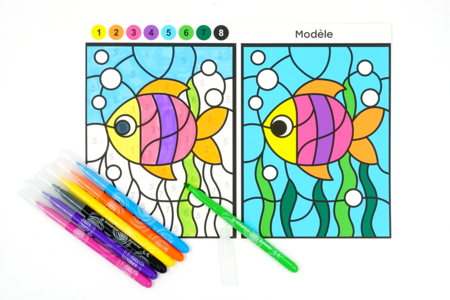 Coloring by Numbers: Choose Your Theme - 3 - Coloring Shapes and Drawings - 10doigts.com - Coloring Shapes and Drawings – 10doigts.fr