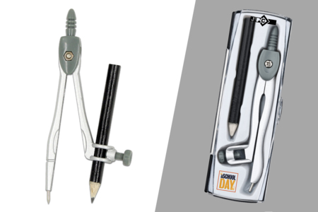 Metal Compass + Pencil - 1 - Drawing Accessories - 10doigts.com - Drawing Accessories: Essential Tools for Young Artists – 10doigts.fr
