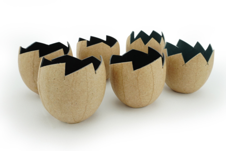 Paper Mâché Egg Shells - 6 pcs - 1 - Easter Decor Supports - 10doigts.com - Easter Decor Supports – 10doigts.fr