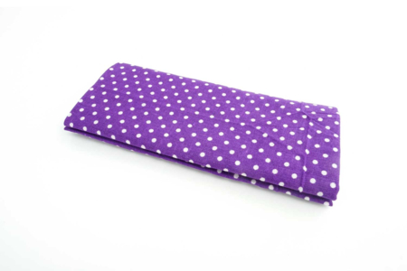 cupón de tela violeta con lunares blancos - Telas en ofertas – 10doigts.fr