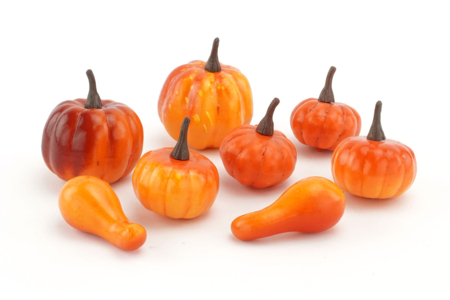 Decorative Small Pumpkins - 8 Pieces - 1 - Natural Decorations - 10doigts.com - Natural Decorations – 10doigts.fr