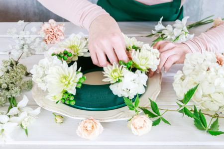 corona de flores - Soportes para Arte Floral: Da vida a tus composiciones – 10doigts.fr