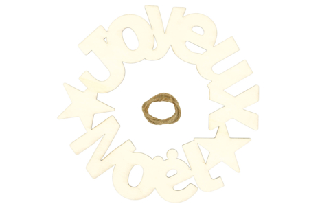 Wooden Wreath "Merry Christmas" - 3 - Christmas Wreaths - 10doigts.com - Christmas Wreaths – 10doigts.fr