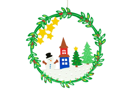Decorative Wooden Christmas Wreath - 4 - Christmas Wreaths - 10doigts.com - Christmas Wreaths – 10doigts.fr