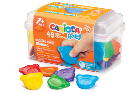 Carioca Baby Crayons - 48 Pieces - 2 - Wax Crayons - 10doigts.com - Wax Crayons – 10doigts.fr