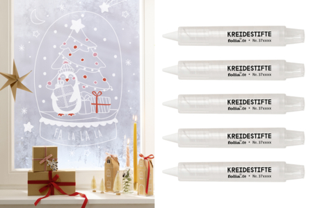 crayón cera vidrio blanco navidad - Decoraciones de ventanas Noël – 10doigts.fr