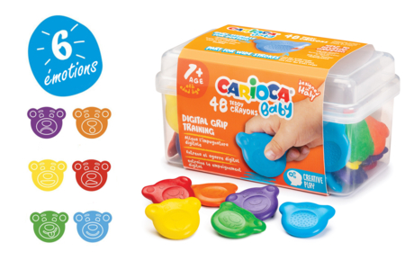 Carioca Baby Crayons - 48 Pieces - 1 - Wax Crayons - 10doigts.com - Wax Crayons – 10doigts.fr