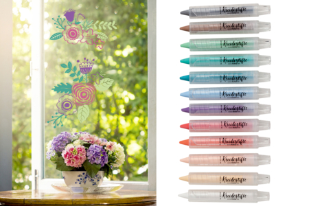 Wax Crayons for Windows - 12 Pieces - 1 - Christmas Window Decorations - 10doigts.com - Christmas Window Decorations – 10doigts.fr