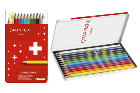 Swisscolor Colored Pencils - 12 Colors - Fusains, sanguines & craies – 10doigts.fr