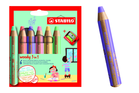 WOODY Pastel Colored Pencils + 1 Free Sharpener - 2 - Colored Pencils - 10doigts.com - Colored Pencils – 10doigts.fr