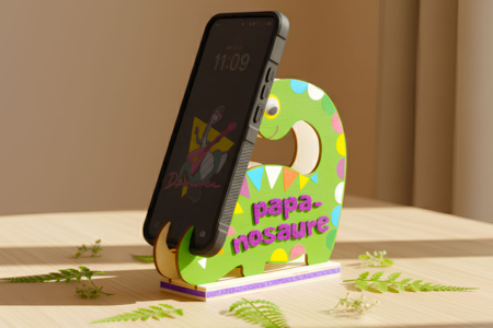 crea soporte de teléfono dinosaurio - Objetos de madera para la oficina – 10doigts.fr