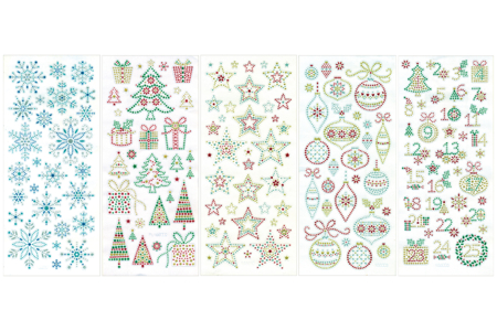 Shiny Crystal Stickers, Christmas Theme - 160 pcs - 3 - Christmas Stickers and Labels - 10doigts.com - Christmas Stickers and Labels – 10doigts.fr