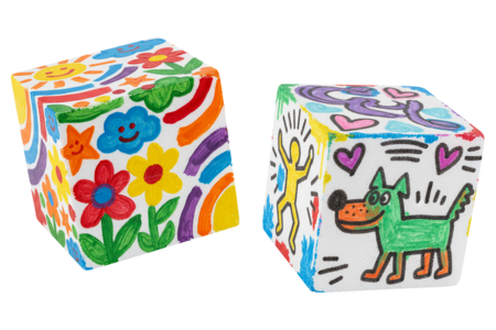 arte cúbico niños - Figuras de poliestireno para decorar – 10doigts.fr