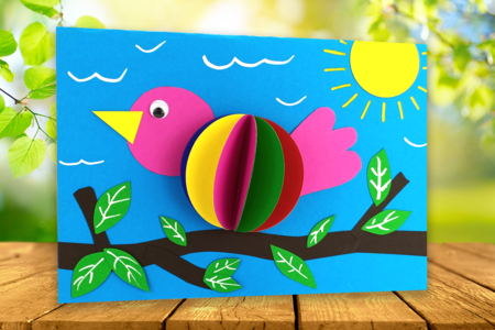 3D Paper Bird - 1 - Craft Activities for All Ages: Gluing and Folding - 10doigts.com - Craft Activities for All Ages: Gluing and Folding – 10doigts.fr