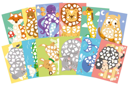 Dessin Animaux stickers enfant - Creative Sticker Kits – 10doigts.fr