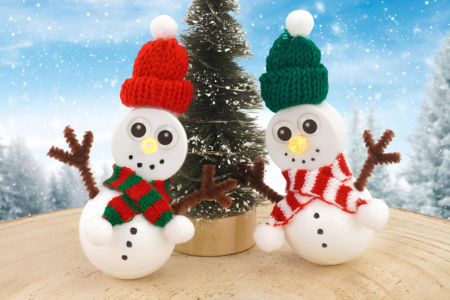 DIY muñeco de nieve árbol de Navidad niños - Actividades manuales de Navidad – 10doigts.fr