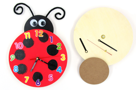 DIY horloge coccinelle activité facile enfants - Handicrafts Activities – 10doigts.fr