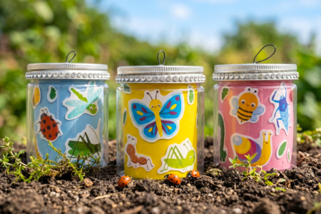 DIY terrarium lumineux gommettes enfants - Animal Crafts: Our Creative Ideas for Children – 10doigts.fr