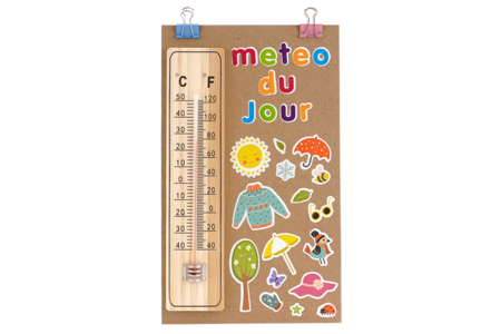DIY thermomètre enfants été automne hiver - Hands-on Activities on the Weather Theme – 10doigts.fr