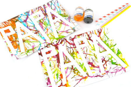Father's Day - Blown Paint Technique - 1 - Father's Day Crafts - 10doigts.com - Father's Day Crafts – 10doigts.fr